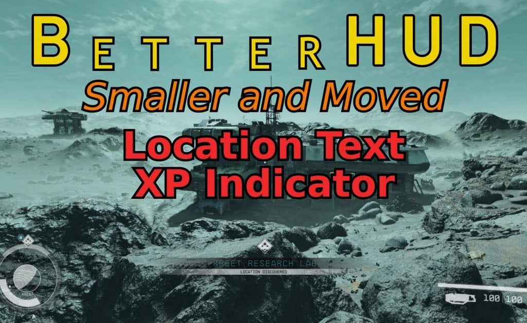 BetterHUD Smaller Moved Location Text Smaller Moved XP Indicator