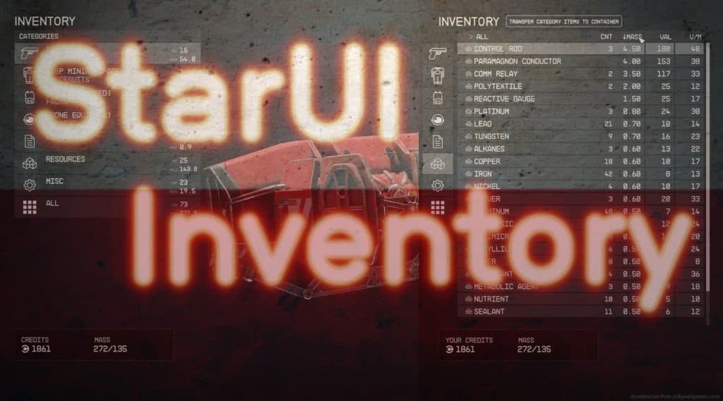 StarUI Inventory - Polish Translation | Starfield Mod Download