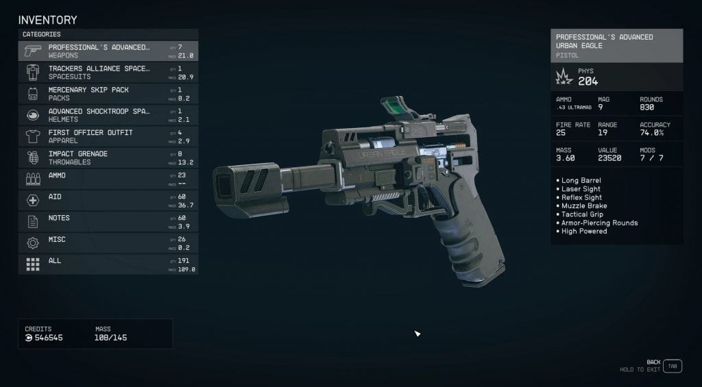 Urban Eagle Desert Eagle Sound Replacement Starfield Mod Download