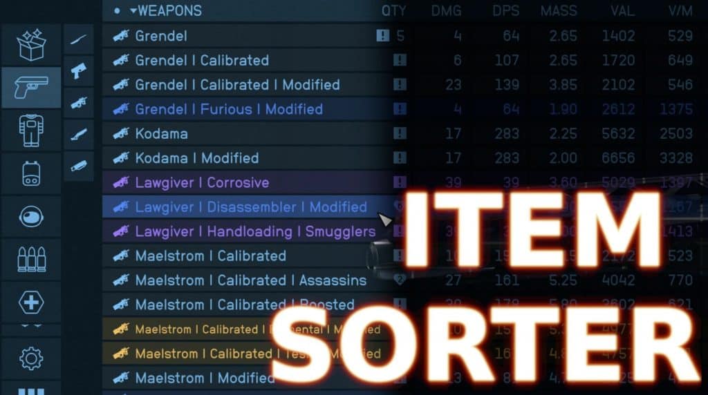 Item Sorter - Better Weapon and Armor Names - Improved Naming Scheme ...